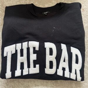 The Bar Black and White Crewneck Sweater
